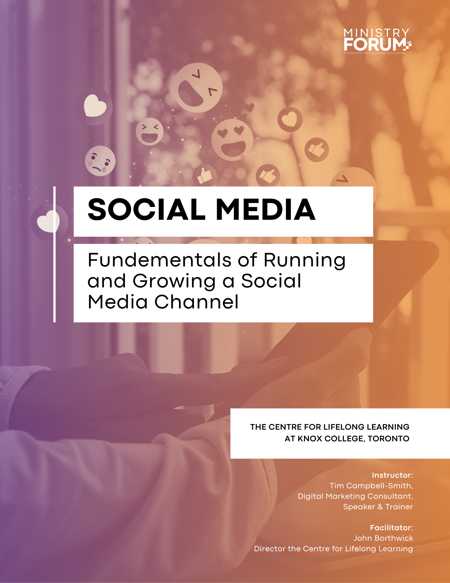 Front cover of the downloadable PDF notes for the course